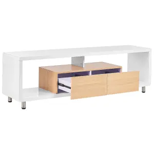 Beliani Modern TV Stand White KNOX