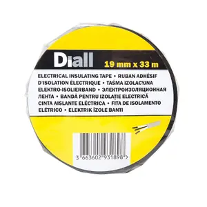 Diall Black Electrical Tape (L)33m (W)19mm