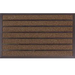 JVL Dirt Stopper Pro Scraper Doormat 45x75cm, Brown