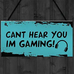 Red Ocean Funny Gaming Sign For Bedroom Gamer Gift For Son Christmas Birthday Gift Idea Gaming Plaque