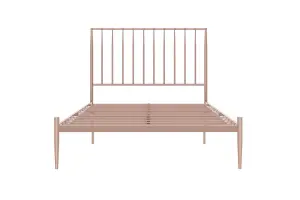 Giulia Modern Metal Bed Millennial Pink, Double