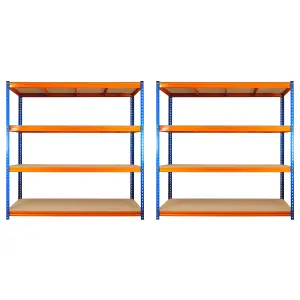 2 Bays of 4 Tier ULTRA HEAVY DUTY Storage Racking 1800h x 1800w x 450d mm 350kg