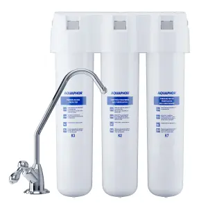 AQUAPHOR Crystal under-sink kitchen filter drinking system.