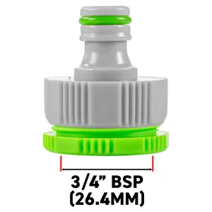 garden watering outdoor tap adaptor to fit taps with either a 3/4" bsp or a 1" bsp thread,universal hose connection