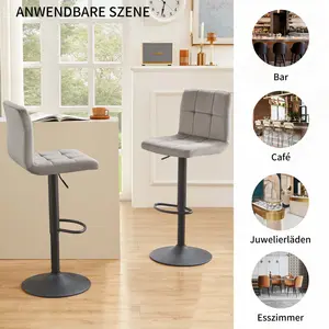 Paynter Swivel Adjustable Height Stool (Set of 2) Grey