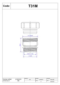 McAlpine T31M 1.5" Straight Connector BSP Male x Universal