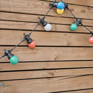 ValueLights 3 Pack IP44 Rated 11.7M Integrated Festoon Multicoloured LED Lights Warm White