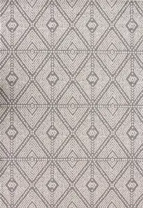 Grey Diamond Geometric Recycled Cotton Rug 120x170cm