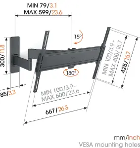 TVM 1645 Full-Motion TV Wall Mount