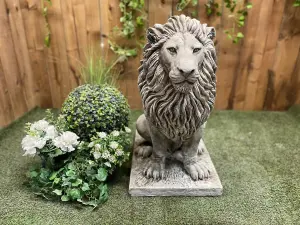 Large Sitting Regal Lion Statue for Garden