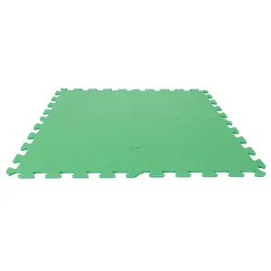 Foam Play Mat Tiles Interlocking Floor Mats by Laeto Tiny And Tykes (Green) - INCLUDES FREE DELIVERY