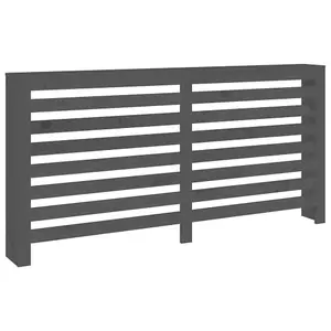 Radiator Cover Grey 169x19x84 cm Solid Wood Pine