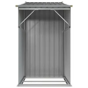 Brytanni Garden Shed Outdoor Storage Shed Patio Yard Tool Shed Galvanised Steel Grey