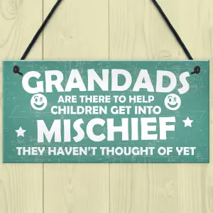 Red Ocean Funny Sign Grandad Birthday Gift Hanging Wall Plaque Fathers Day Gifts Man Cave Shed Sign