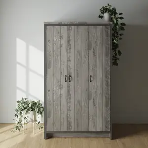 GFW Boston 3 Door Wardrobe Grey