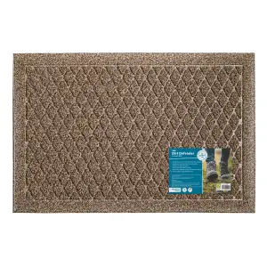 JVL Dirt Defender Scraper Doormat 40x60cm Diamond Beige