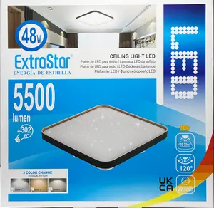 48W LED Square Ceiling Light CCT Color Changing 6500K 3000K 3 in 1,5500 Lumen