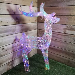 Premier  1.15M Lit Soft Acrylic Christmas Reindeer with 160 Multi LED