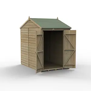 4LIFE Reverse Apex Shed 5x7 - Double Door - No Windows