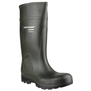 Dunlop Purofort Professional Full Safety Wellington Green