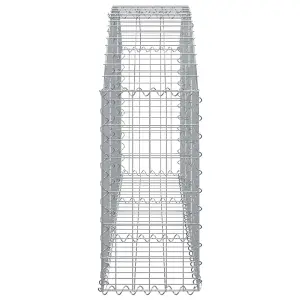 Berkfield Arched Gabion Basket 150x30x60/80 cm Galvanised Iron