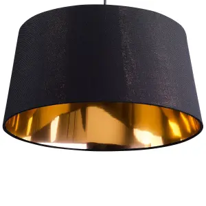 Pendant Lamp Black with Gold KALLAR