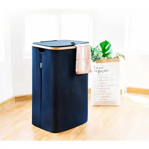 Fabric Laundry Hamper Blue