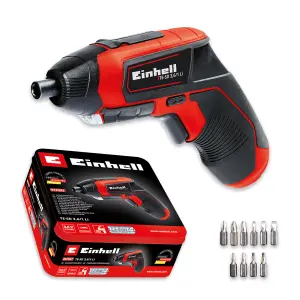 Einhell Cordless Mini Screwdriver With 10 Piece Bit Set Lightweight Rechargable TE-SD 3,6/1 Li