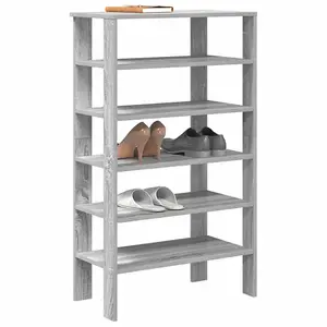 Berkfield Shoe Rack Grey Sonoma 61x32x105 cm Engineered Wood