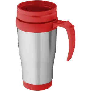 Bullet Sanibel Insulated Mug Silver/Red (12 x 18 x 8 cm)