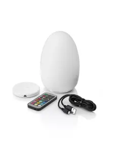 Auraglow Rechargeable Cordless Colour Changing LED Table Lamp - EGG