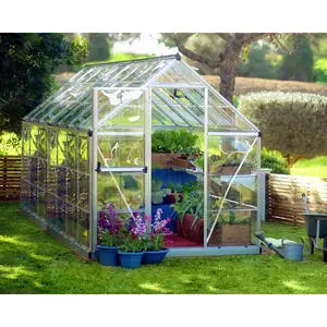 Harmony Greenhouse 6 x 4 Silver / 208cm H x 185cm W x 426cm D