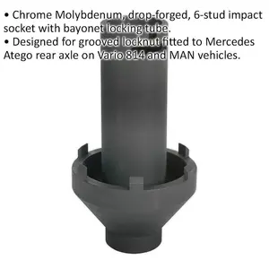 80mm to 95mm MECERDES ATEGO Rear Axle Locknut Impact Socket for Professional Use