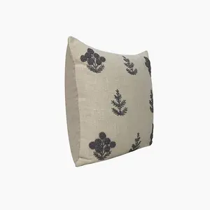 Denzel Cushion - Cotton/Linen Blend - L45 x W45 x H1 cm - Blue