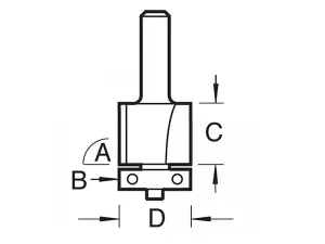 Trend T46/01 x 1/4 TCT 90 Degree Template Profiler 12.7 x 25mm