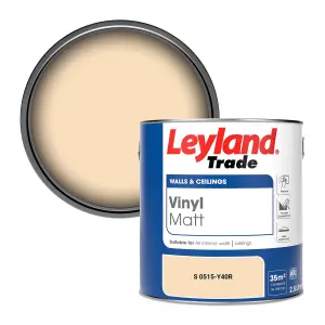 Leyland Trade Vinyl Matt Walls & Ceilings Emulsion Paint (S 0515-Y40R) 2.5L