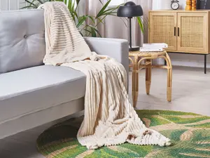 Blanket KAWERI 150 x 200 cm Beige