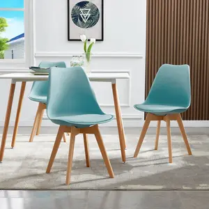 Nero Upholstered Dining Chair (Set of 2) Khaki / Oak