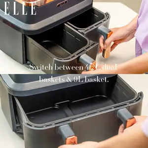 Elle Triple Air Fryer In Grey And Rose Gold