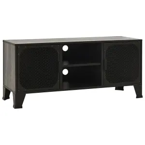 Berkfield TV Cabinet Grey 105x36x47 cm Metal and MDF