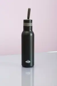 Interiors by Premier Matte Grey 500ml Sports Bottle, Stainless Steel Modern Water Bottle, Leak-Proof Design Sports Water Bottle