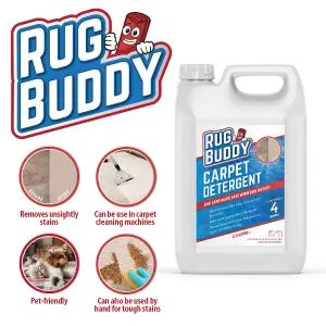 Rug Buddy - Carpet Detergent - Upholstery Shampoo Cleaner Solution Stain Remover - 2.5 Litre