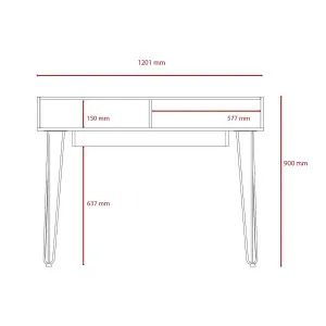 Dallas Home Office Desk with hairpin legs