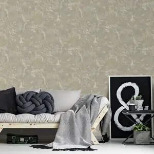 Grandeco Astoria Liquid Marble Textured Wallpaper, Neutral