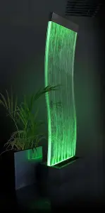 Primrose Aries Curved Bubble Water Feature Wall with Colour Changing LEDs Indoor Use 150cm