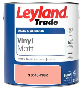 Leyland Trade Vinyl Matt Walls & Ceilings Emulsion Paint (S 0540-Y80R) 2.5L