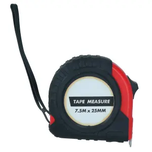 7.5 metre x 25mm Tape Measure Measuring Tape Rubber Coated mm Imperial