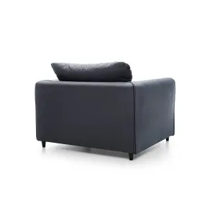 Chicago Velvet Armchair in Dark Grey