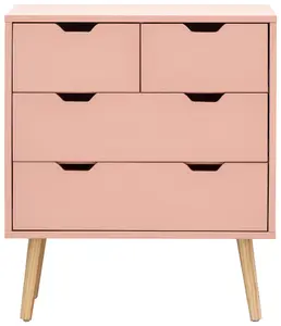 GFW Nyborg 2+2 Drawer Chest Coral Pink