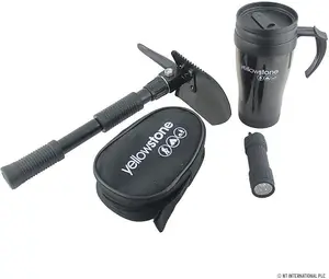 New Car Travel Gift Set Camping Hiking Fishing Outdoor Portable Shovel Torch Mug